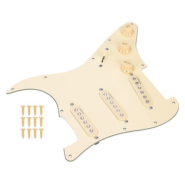 Prewired Pickguard, SSS Pickup Pickguard, Sturdy And Durable Comes With 12 Screws Easy To Install And Use For Instrument Lovers Guitar
