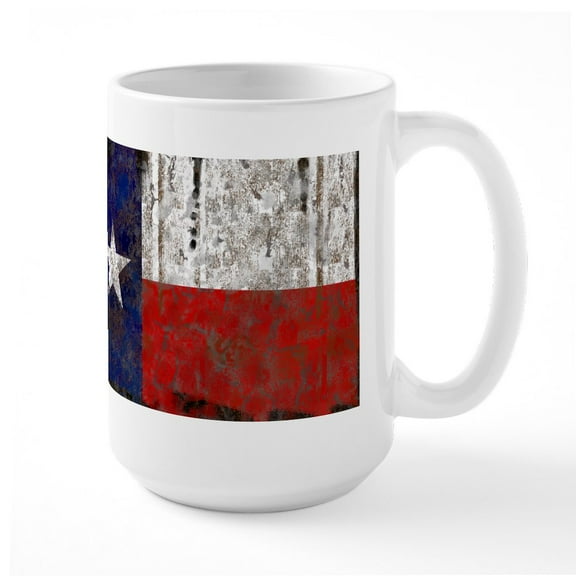 CafePress - Texas Retro State Flag Large Mug - 15 oz Ceramic Large White Novelty Mug