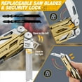 thumbnail image 4 of BIBURY Multitool Pliers, 31-in-1 Stainless Steel Multi Tool with Replaceable Wire Cutters and Saw, Foldable Heavy-duty Multitool Set with Scissors and Screwdriver for Hiking Camping Survival Repair, 4 of 8