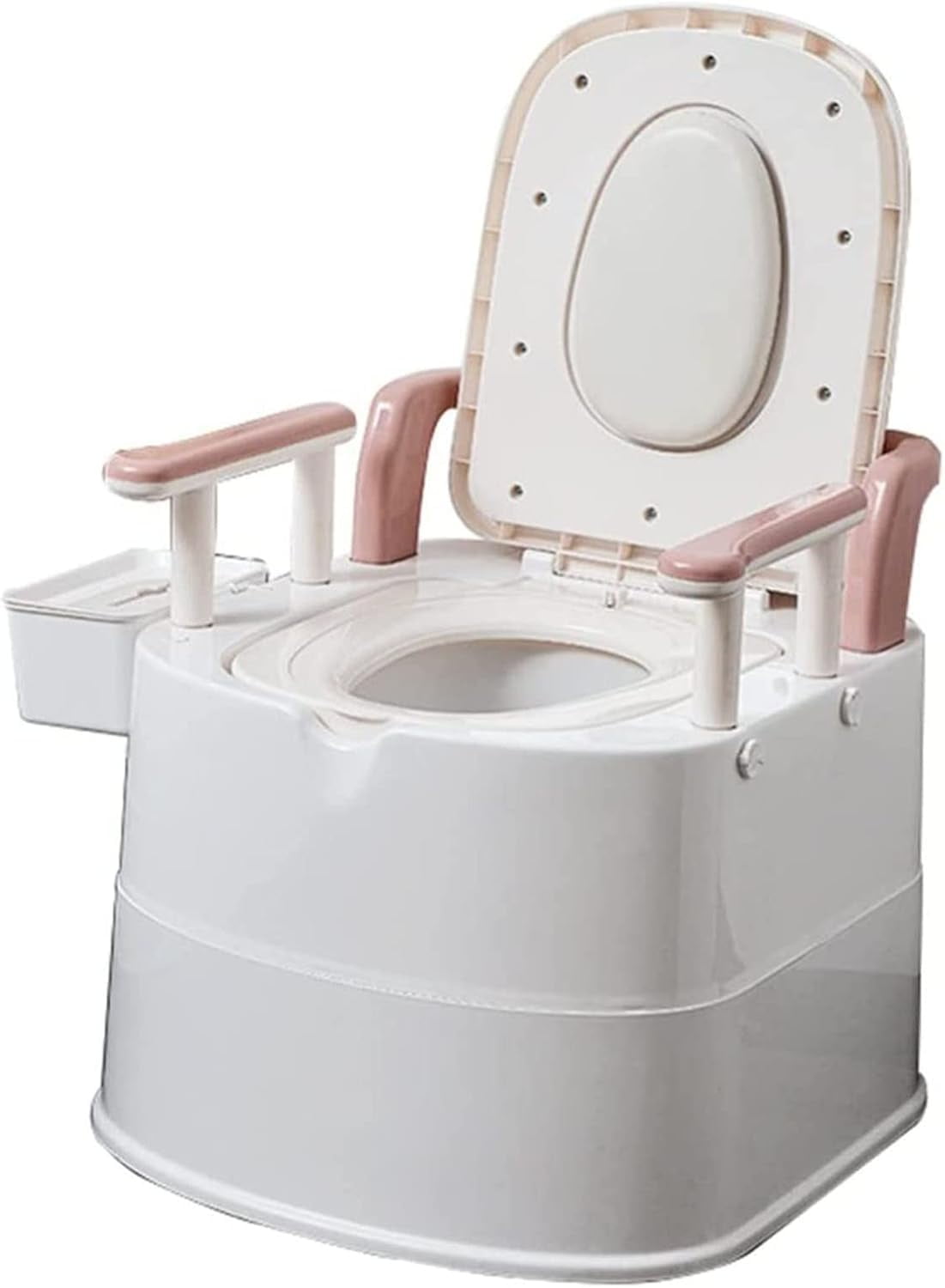 Pink Commode KLUFO Bariatric Commode Chair 500 Lbs Extra Wide, Bedside Commode with ...