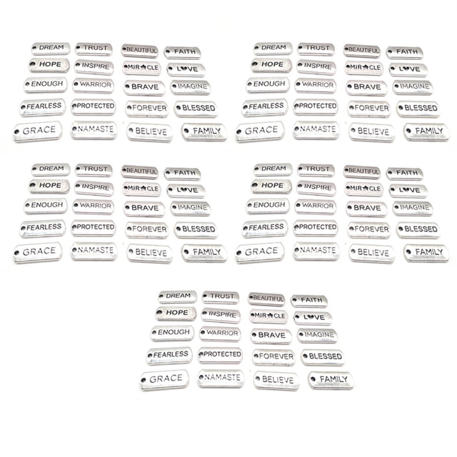 Guardurnaity Dijes de llavero exquisitas letras creativas accesorio de joyería decoraciones colgantes hacer colgante de adorno para artesanías Ropa, zapatos y accesorios Miscelánea Plata 100 Stück Guardurnaity AP009434-04