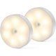 thumbnail image 1 of luz nocturna LED, lámpara magnética con sensor de movimiento para interiores con almohadillas adhesivas gratuitas, se pega en cualquier lugar, sensor inalámbrico recargable por USB | Blanco cálido | Paquete de 2 (6000K) [Clase de eficiencia energética A+] ACTIVE Biensenido a ACTIVE, 1 of 3
