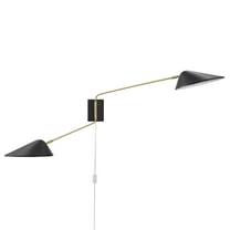 Sconce Wall Lamp Light Fixture, Black, Metal, Modern Contemporary, Mid Century Living Kitchen Cafe Bistro Restaurant Hospitality