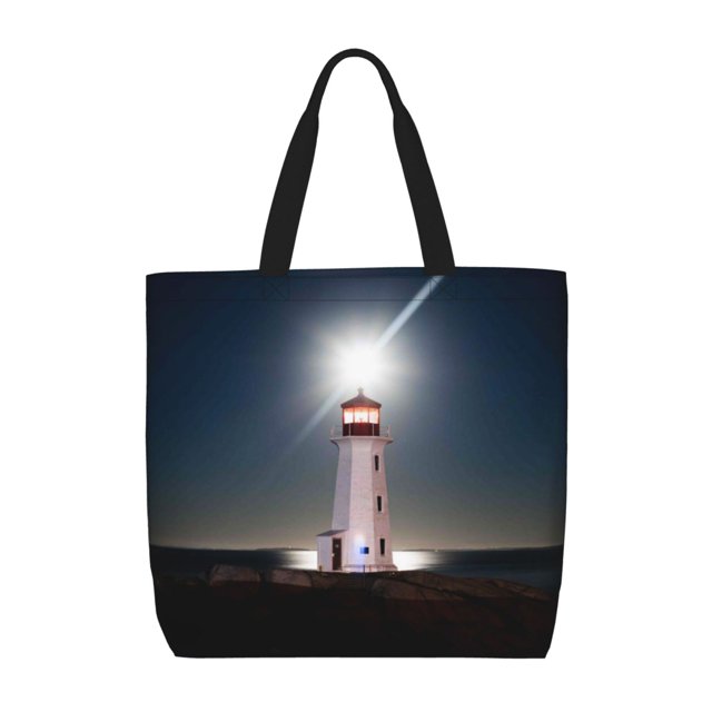 Easygdp Peggy's Cove Lighthouse Bolsa Tote para Mujer, Bolso de Hombro para Trabajo, Playa, Viajes, Compras y Supermercado