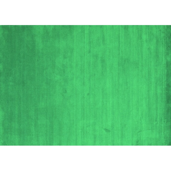 Ahgly Company Indoor Rectangle Abstract Green Contemporary Area Rugs, 7' x 10'
