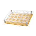 thumbnail image 3 of GUOOL Glass Cup Rack Acrylic Glasses Cup Serving Tray Freestanding Heavy Base 24Hole Aureate, 3 of 8