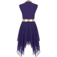 thumbnail image 3 of MSemis Robe de Danse de Louange Sans Manches pour Filles Enfants, Robe de Culte Liturgique, Costume, Robe d'Église, Robe Longue 6-16 Ans Violet 6, 3 of 6