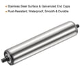 thumbnail image 3 of Uxcell Stainless Steel Gravity Conveyor Roller Transmission Galvanized End Silver 2"x14", 3 of 5