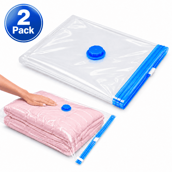 Garnen 2 Pack Vacuum Storage Bag 28"x39", Vacuum Seal Bags for Clothing, Extra Large Vacuum Bags for Duvet Winter Coat, Compression Bags Space Saver