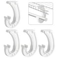 thumbnail image 2 of Support de Tringle de Garde-Robe Suspendu 4 Pcs, Support de Tringle d'Étagère de Garde-Robe 3/4, Supports de Garde-Robe Robustes en Forme de J pour Suspendre des Vêtements, 2 of 7