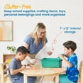 thumbnail image 3 of ECR4Kids Cubby Storage Plastic Bin with Lids, Multipurpose Organization, Assorted, 10-Piece, 3 of 9