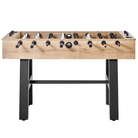 KFFKFF 55-Inch Foosball Table, Standard Size Indoor Soccer Game Table for Home, Family, and Game Rooms, Sturdy Design with 4 Balls, Score Tracker, and Dual Cup Holders