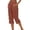 X1 Brick Red, variant on Ticikt Women’s Lightweight Textured Linen Cropped Capris, Elastic Waist With Pockets Pants for Summer Beach Casual Daily,Black