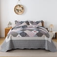 thumbnail image 1 of Set de ropa de cama con edredón HoneiLife ligero de microfibra Twin gris, 1 of 8