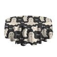 thumbnail image 5 of Halloween Ghost Boo Pattern Round Tablecloth 60"x60",Wrinkle Wipeable Table Cloth for Kitchen Dining Room Picnic Patio Party, 5 of 6