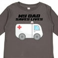 thumbnail image 4 of Inktastic My Dad Saves Lives- Ambulance Boys or Girls Long Sleeve Toddler T-Shirt, 4 of 5