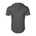 thumbnail image 4 of Men's Casual Short Sleeve Sweatshirt, Loose Breathable Solid Color Jacket with Multiple Pockets and Zipper for Sports and Summer Outings,Dark Gray,3XL, 4 of 4