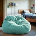 thumbnail image 3 of Flash Furniture Duncan Oversized Solid Mint Green Refillable Bean Bag Chair for All Ages, 3 of 14