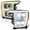 Chrome Housing Clear Lens, variant on Spec-D Tuning Chrome Projector Switchback Sequential Headlights w/ LED DRL with Startup Animation Compatible with 2021-2023 Ford F-150 w/ Factory LED Lights, Left + Right Headlamp Assembly