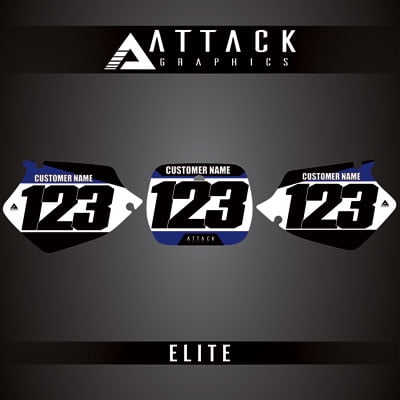 Attack Graphics Elite Number Plate Backgrounds for Yamaha YZ125 1997
