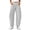 64White355, variant on WERYOUNG Women Elastic Waist Barrel Leg Pants Cropped Solid Color Soft Knit Side Pockets Casual Trousers Streetwear Loungewear Daily Pants Comfortable Bottom L