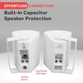 thumbnail image 6 of Pyle PDWR61BTWT Bluetooth Indoor Outdoor 6.5 Inch Speaker System, White (2 Pack), 6 of 8