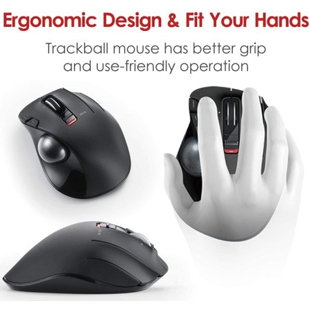Elecom M Xt3drbk Wireless Trackball Mouse 6 Button Tilt Function Black Walmart Canada