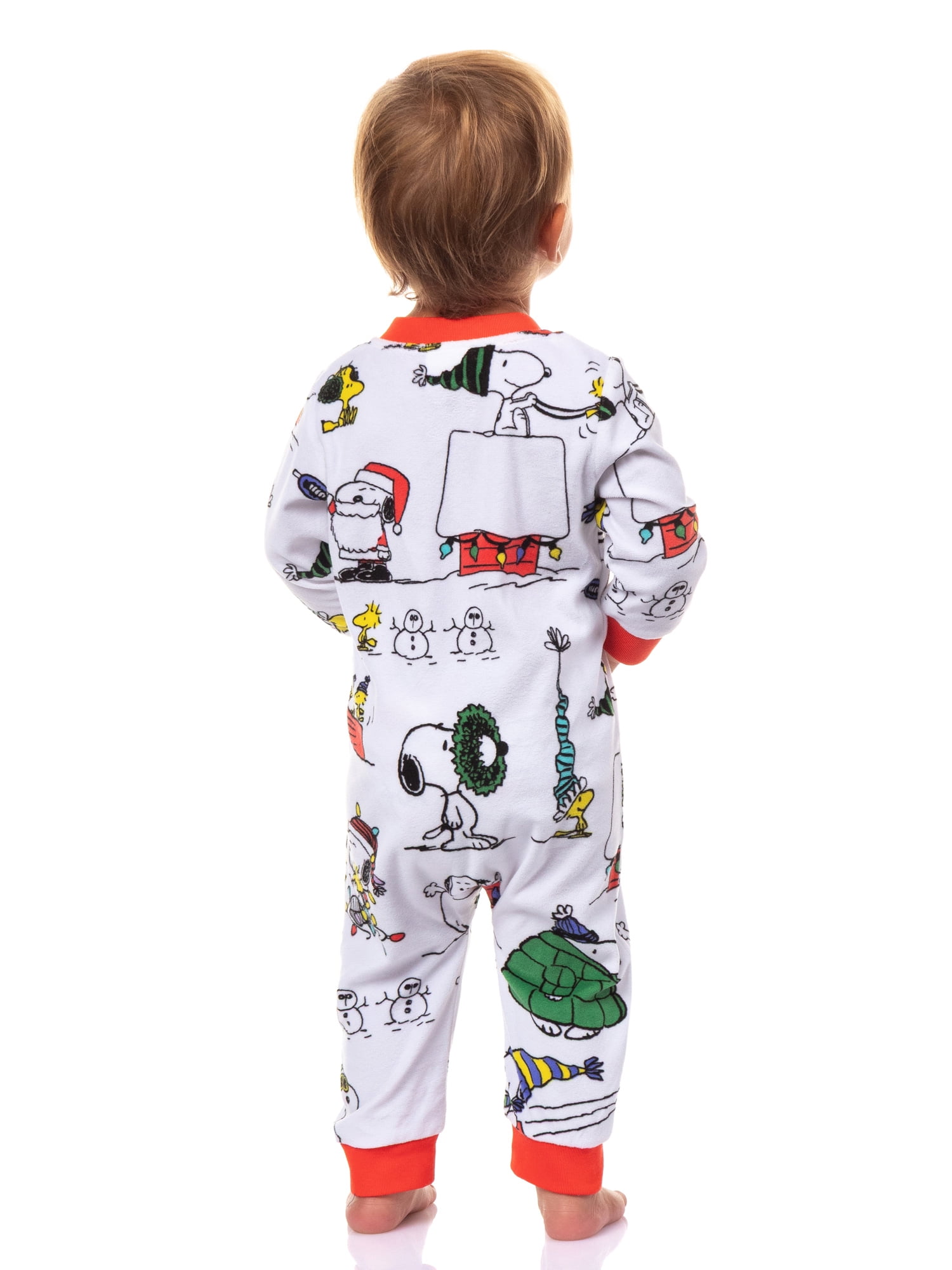 Peanuts Snoopy Infant Unisex Matching Family Pajamas, 1-Piece, Sizes 9M-18M