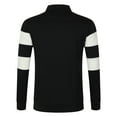 thumbnail image 5 of XIYON Mens Fashion Polo Shirts Men's Fall Winter Long Sleeve Striped Lapel Casual Knitted Shirt Polo Shirt Classic Comfortable Golf Shirts For Men, 5 of 9
