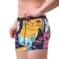 thumbnail image 2 of Kdxio Men's Boxer Briefs with Colorful Cats Pattern Art Print - Comfortable and Breathable Underwear for Everyday Wear, 2 of 5