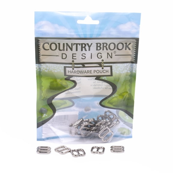 25 - Country Brook Design® 1/2 inch Metal Round Wide-Mouth Triglide Slides