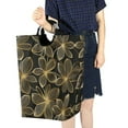 thumbnail image 4 of Yayeee Freestanding Laundry Hamper with Handle Collapsible Large Storage Basket for Clothes, Golden Elegance, 4 of 7