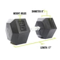 thumbnail image 5 of Mega Fitness Haltère Hexagonal en Caoutchouc 80 lb Poignée Moletée Simple Gym à Domicile, 5 of 5