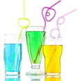 thumbnail image 4 of 60 Pack Crazy Straws Silly Straws Fun Assorted Twisted Straws Perfect for Kids, Birthday Party, 4 of 5