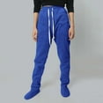 thumbnail image 4 of Pantalones informales con forro polar para mujer: cintura elástica, color liso, comodidad invernal para casa y salir, 4 of 8
