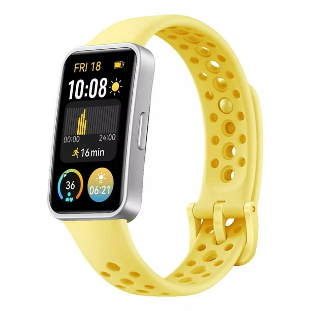 Smartwatch Huawei Band 9 1.47" Hasta 14 Días Amarillo Bisel Plateado Diseño de la correa Fluoroelastómero