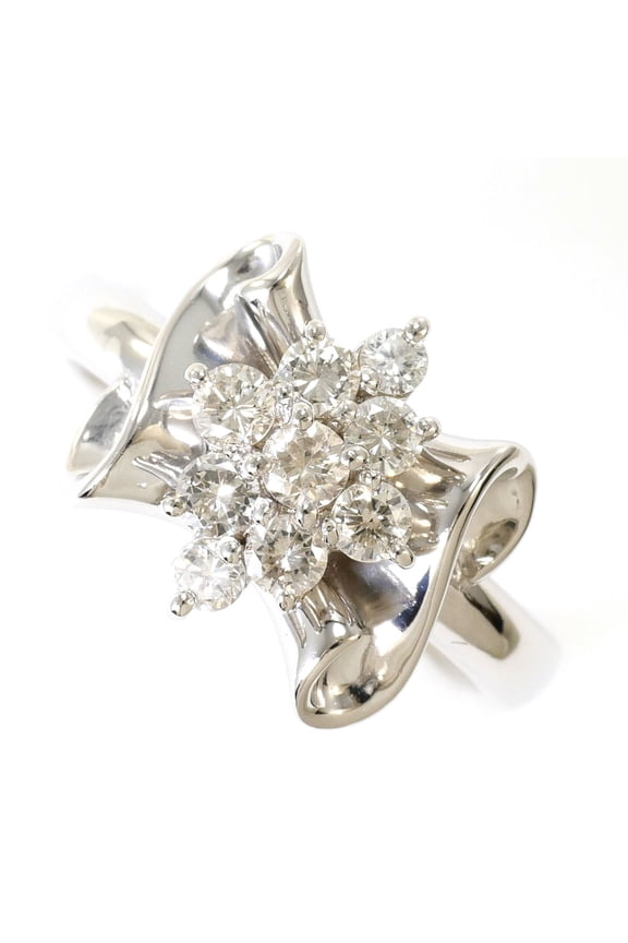 Pre-Owned PT900 Platinum Ring, 1 Diamond, 0.53ct, with Certificate of Authenticity, Total...