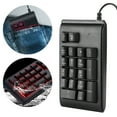 thumbnail image 1 of Numeric Keypad, 19-Key Black Water-proof Wired Keypad, for Office Bank Studio Black, 1 of 7
