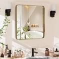 thumbnail image 4 of EDX Bathroom Mirror 36"x 36"Wall Mirror with Rectangular Metal Frame, Gold, 4 of 7