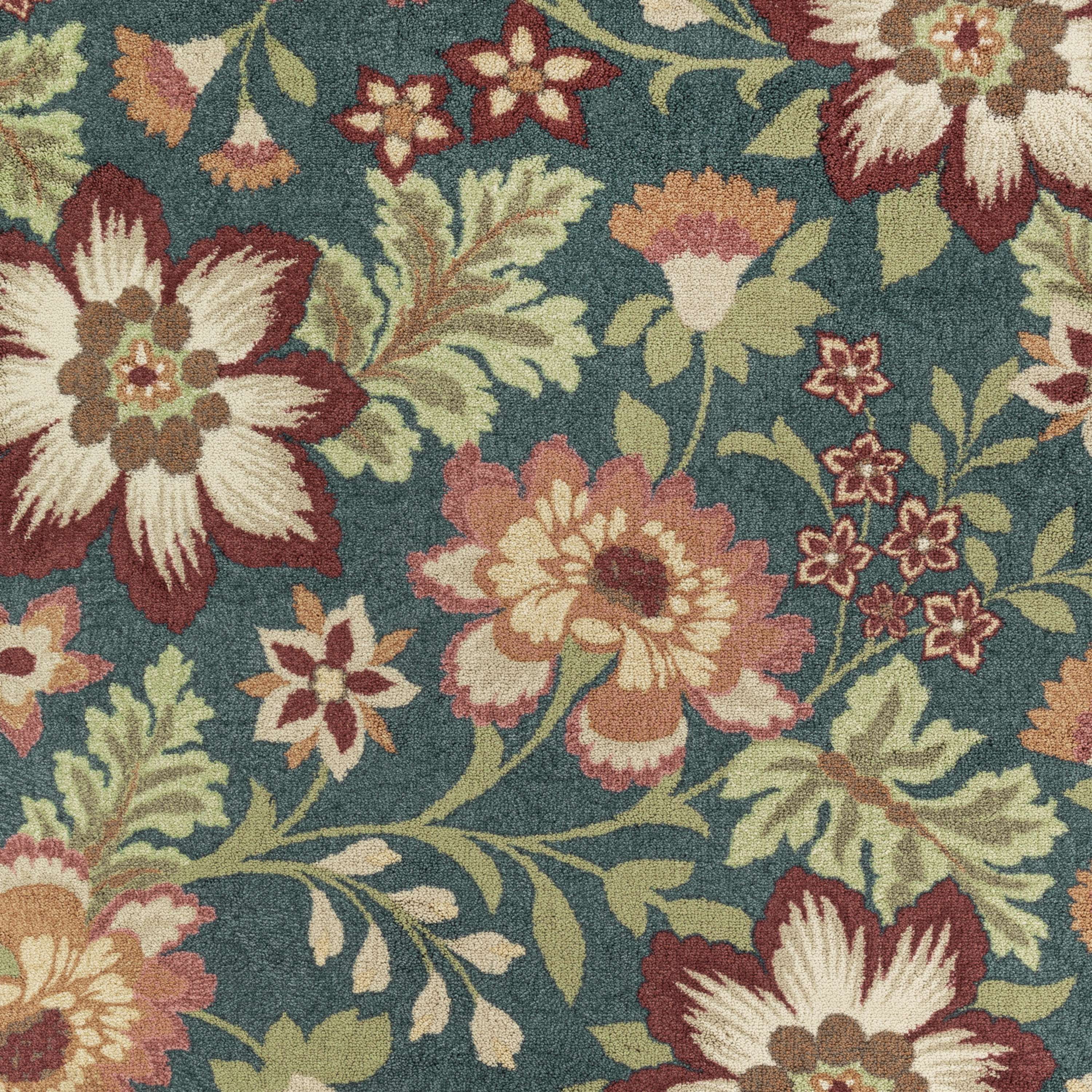 (2 pack) Mainstays Farmhouse Oversized Floral Teal Multicolor Indoor Area Rug, 7' x 10'