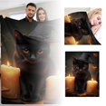 thumbnail image 2 of Manta estampada de 70 x 100 cm Noche de Halloween Manta de franela de Halloween Manta cálida de otoño Manta cálida familiar de Halloween, 2 of 7