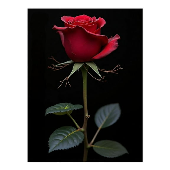 Diamond Art Kit for Adults, Minimalist Rose Red Print No.355 Diamond Painting for Adults Beginners, 5D DIY Diamond Art Painting Kits, Colorful Diamond Painting Craft for Home Decor 12x16