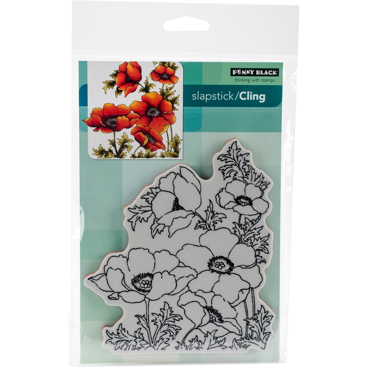 Penny Black Cling Stamps 5"X7"Poppy Gems