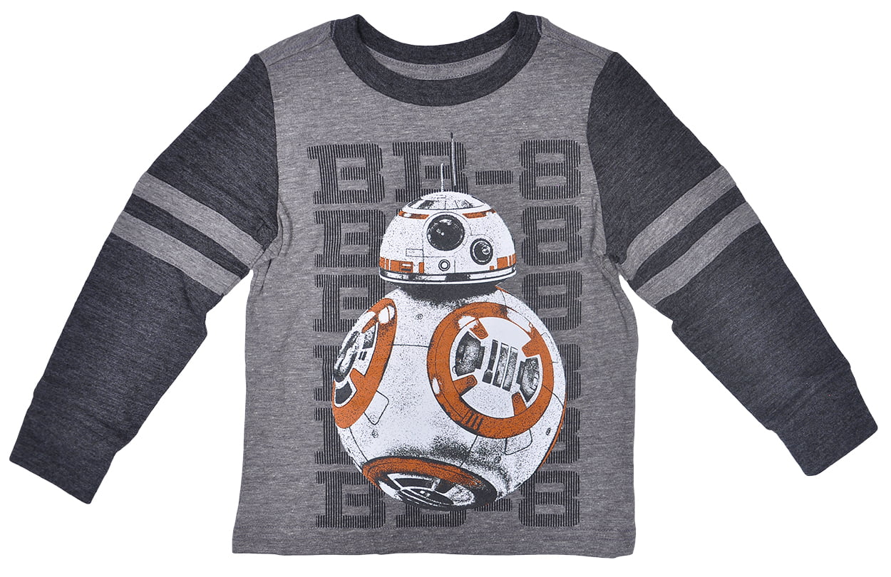 NEW Details about   BB8 Robot Picture Star Wars Return of Jedi Gray Shirt Kids Large  14/16 