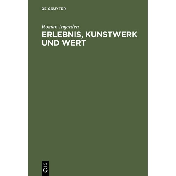 Erlebnis, Kunstwerk und Wert, (Hardcover)