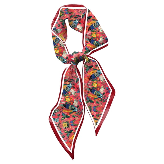 Mirelle Hair Head Neck Scarf Silk Feeling Long Satin Scarves Aesthetic Cute Decoration for Handbag Women Girls (59 * 6.7'')
