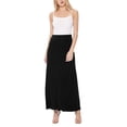 thumbnail image 5 of Women's Casual Foldable Waist Comfy Loose Fit Solid Maxi Skirt S-3XL, 5 of 7