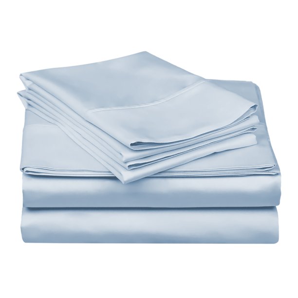 300 Thread Count Egyptian Cotton Solid Deep Pocket Sheet and Pillow