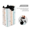 thumbnail image 3 of Yayeee Freestanding Laundry Hamper with Handle Collapsible Large Storage Basket for Clothes, Cute Nautical Pattern, 3 of 7