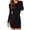 Black, variant on Idoravan Women's Dress Clearance Summer Womens O-neck Slim Super Soft Long Sleeve Bottoming Dress